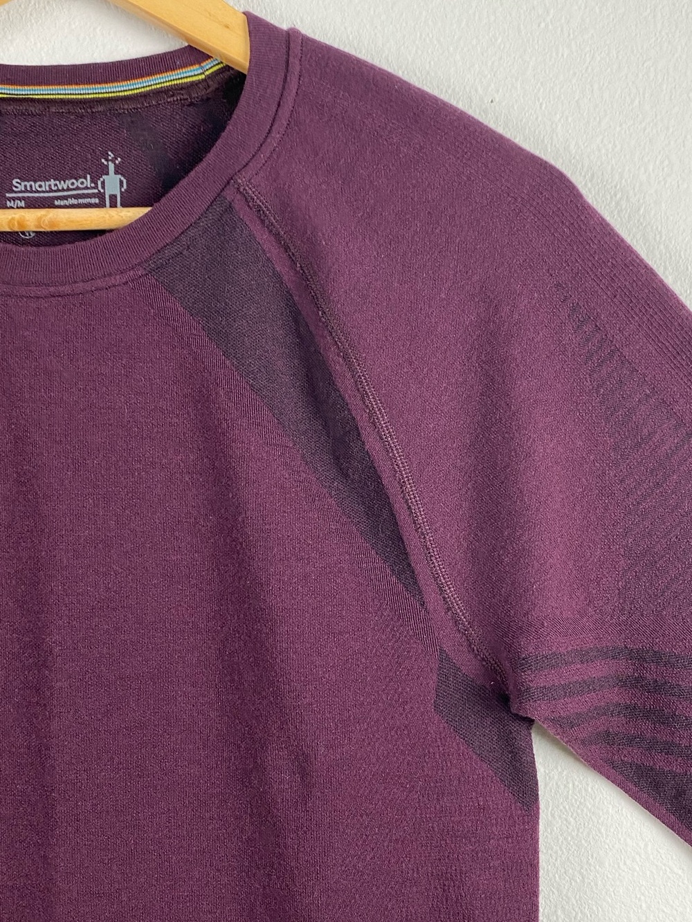 Smartwool Intraknit Active Base Layer Long Sleeve Top | Eggplant/Black - Picture 10 of 16